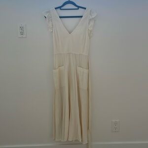 NWT Zara linen flutter sleeve dress